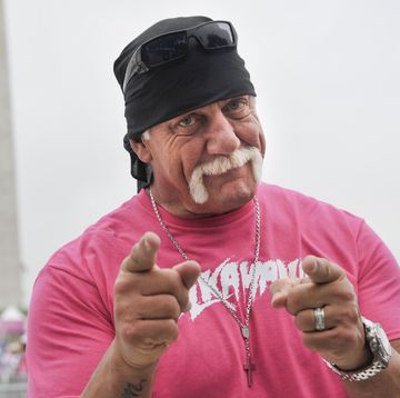 hulk hogan pointing at a camera
