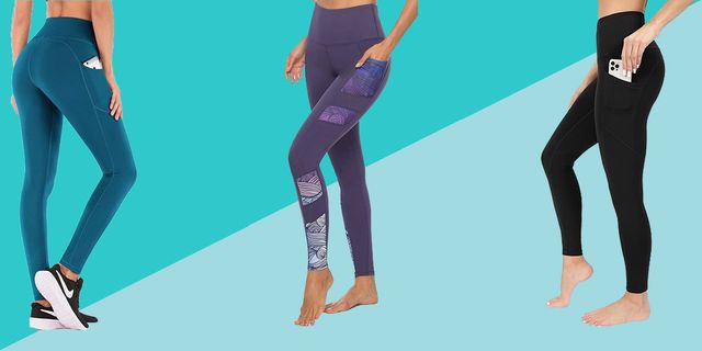 Womens Cargo Yoga Leggings With 4 Pockets Tummy Control Workout