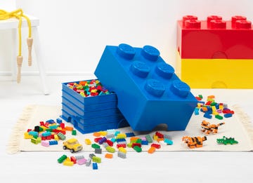 a toy building made of building blocks