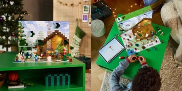 lego minecraft advent calendar from the top and side