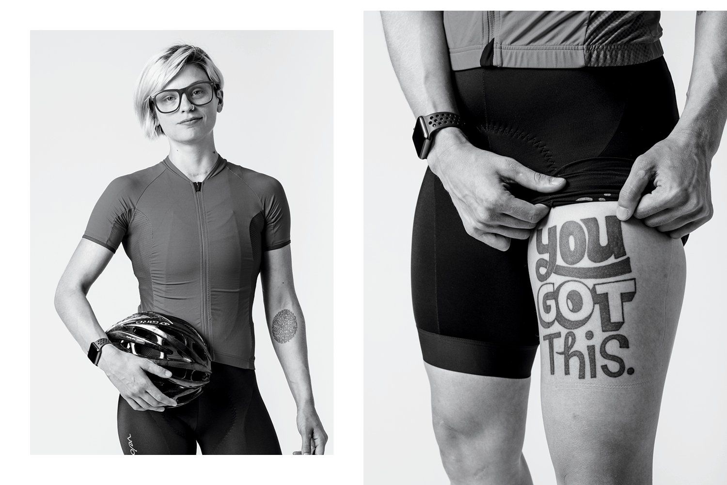 Female cyclist online legs