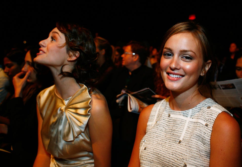emmy ﻿rossum and leighton meester at a phillip lim show in 2008