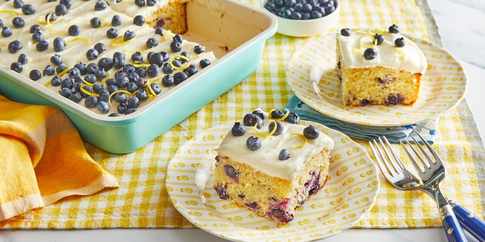 Lemon Blueberry Coffee Cake - All the Healthy Things