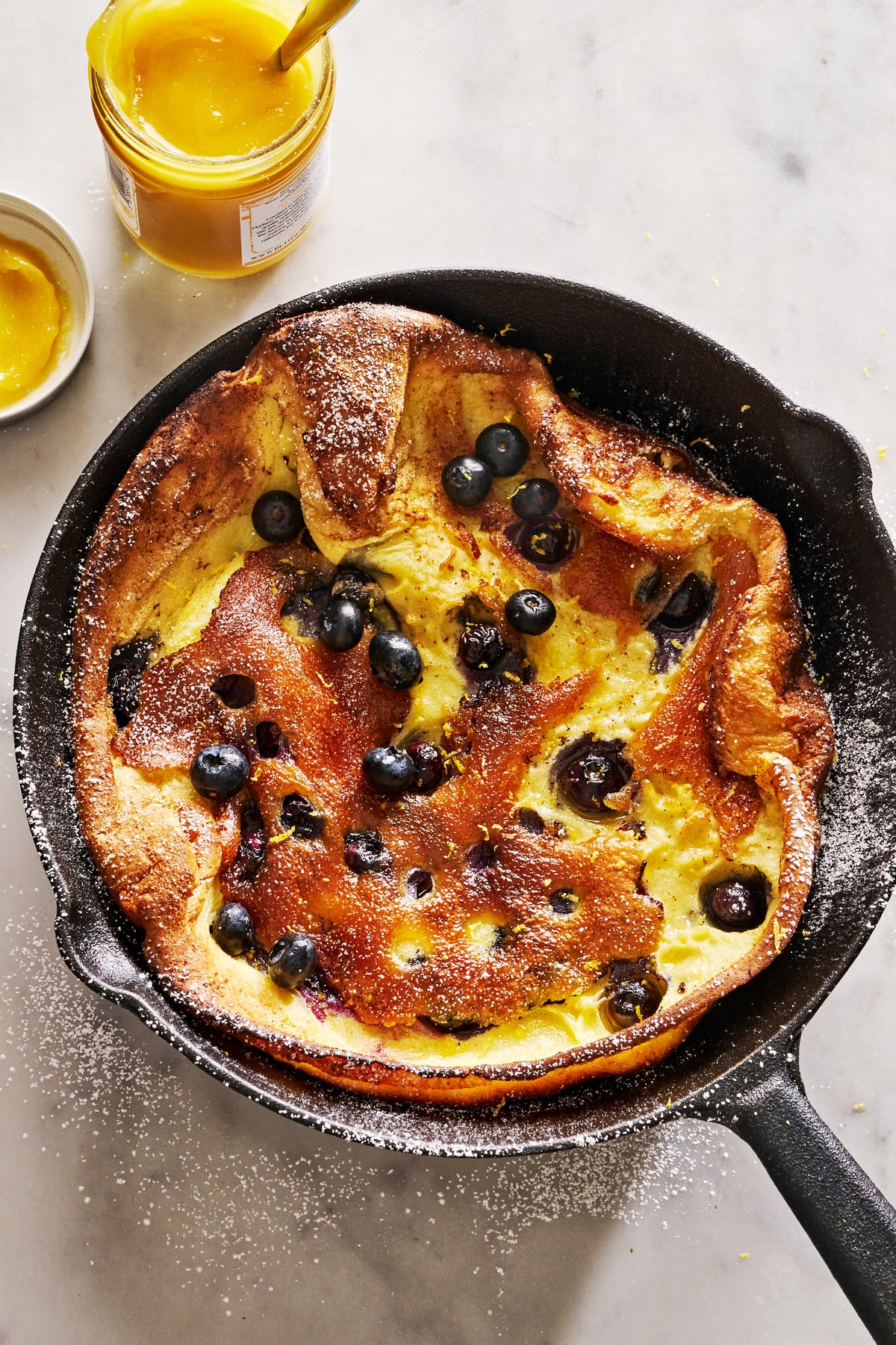 lemon blueberry dutch baby