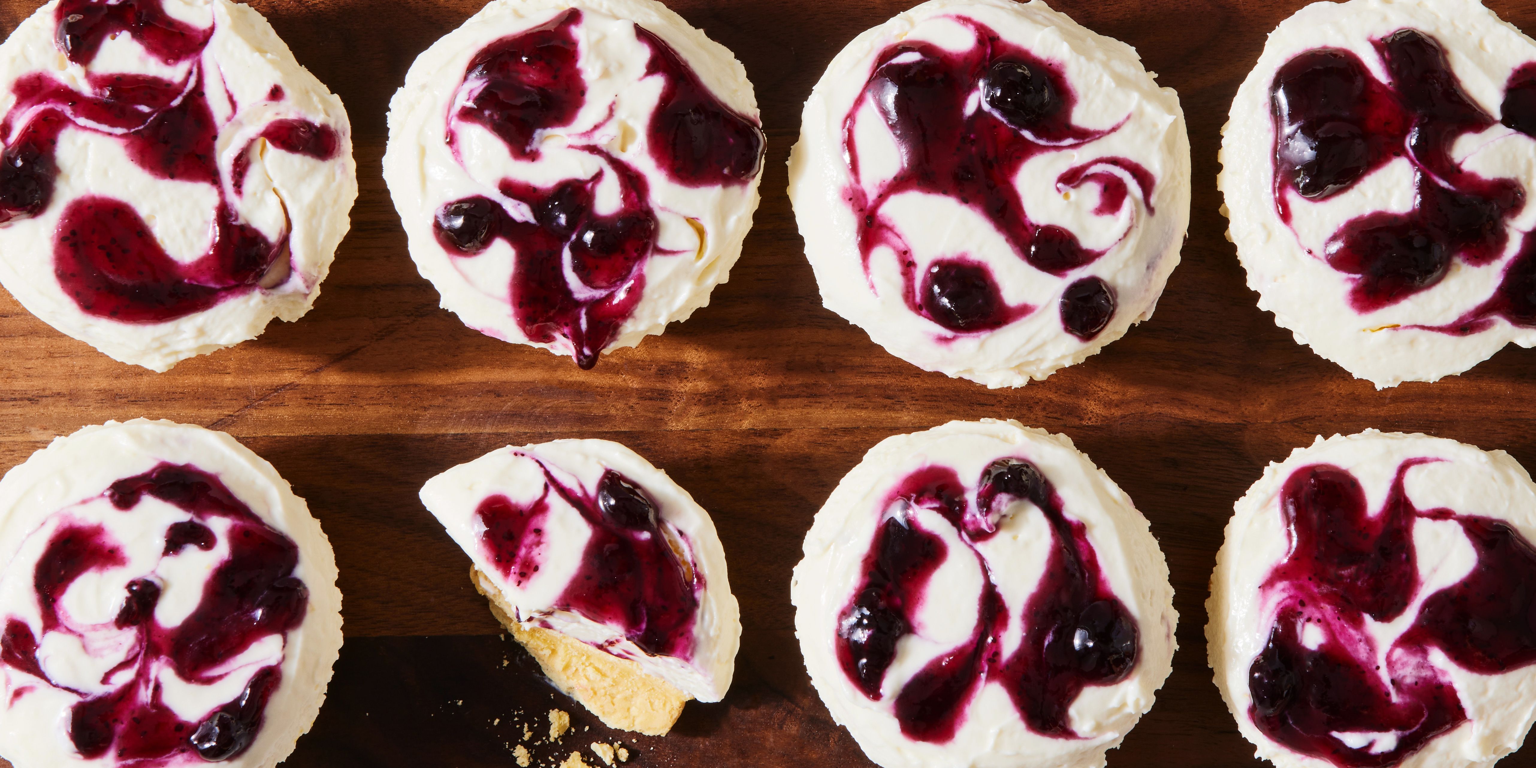 Best Lemon Blueberry Cheesecake Cupcakes Recipe - How to Make Lemon- Blueberry Mini Cheesecakes