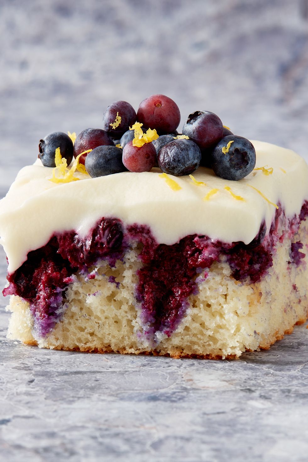 lemon blueberry poke cake