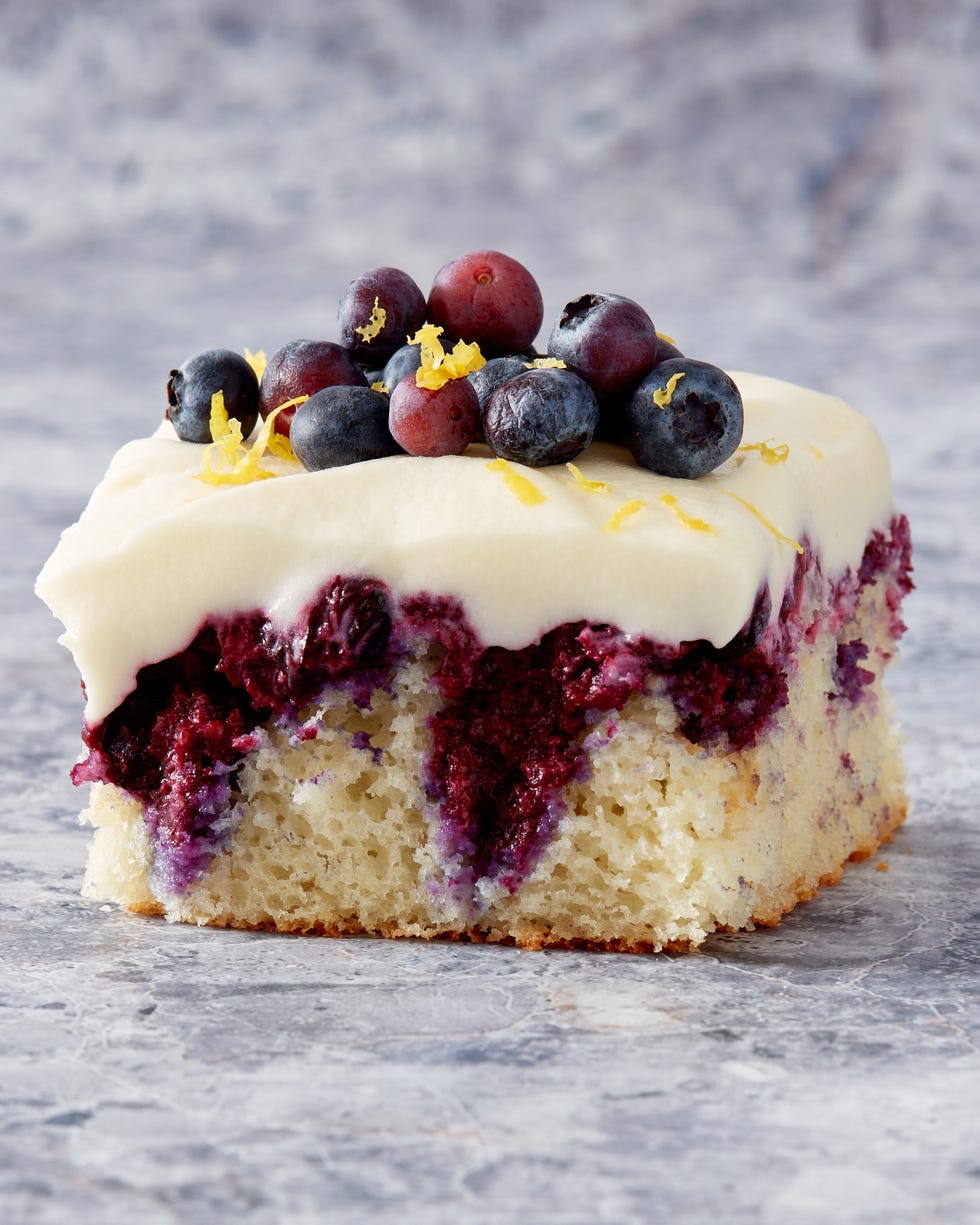 lemon blueberry poke cake