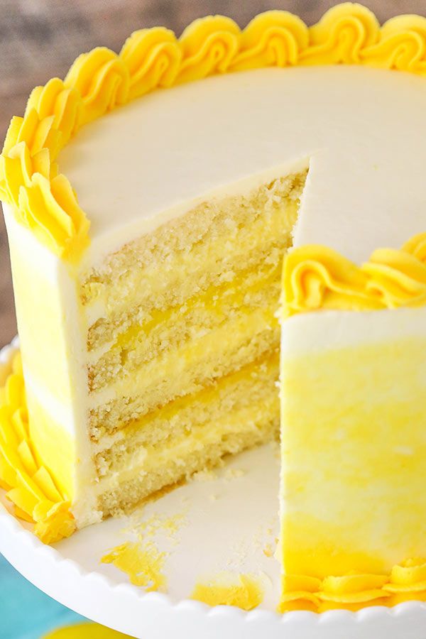 Lemon Velvet Cake - homemade, light textured, and great lemon flavour!