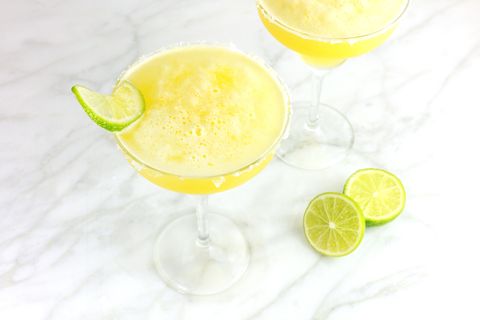 lemon margarita cocktails with a place for text