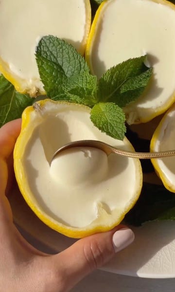 lemon posset, postre de limón relleno