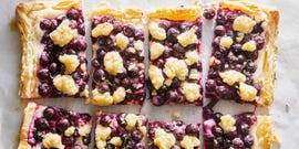 lemon blueberry puff pastry tart