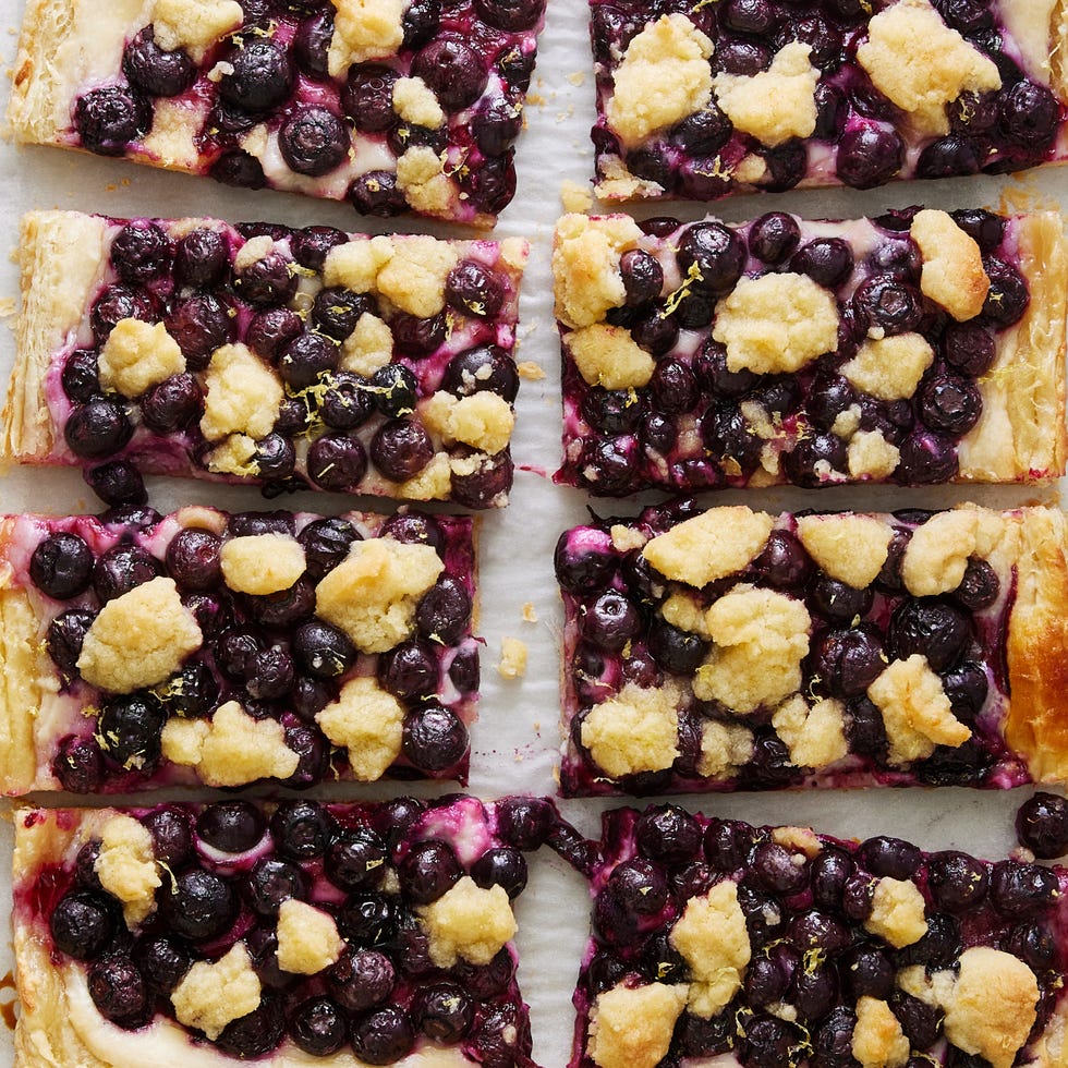 lemon blueberry puff pastry tart
