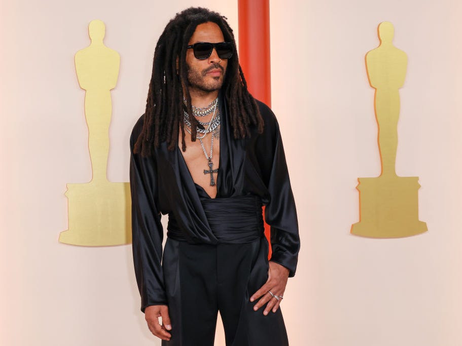 Lenny Kravitz's Oscars 2023 Red Carpet Look Is Everything