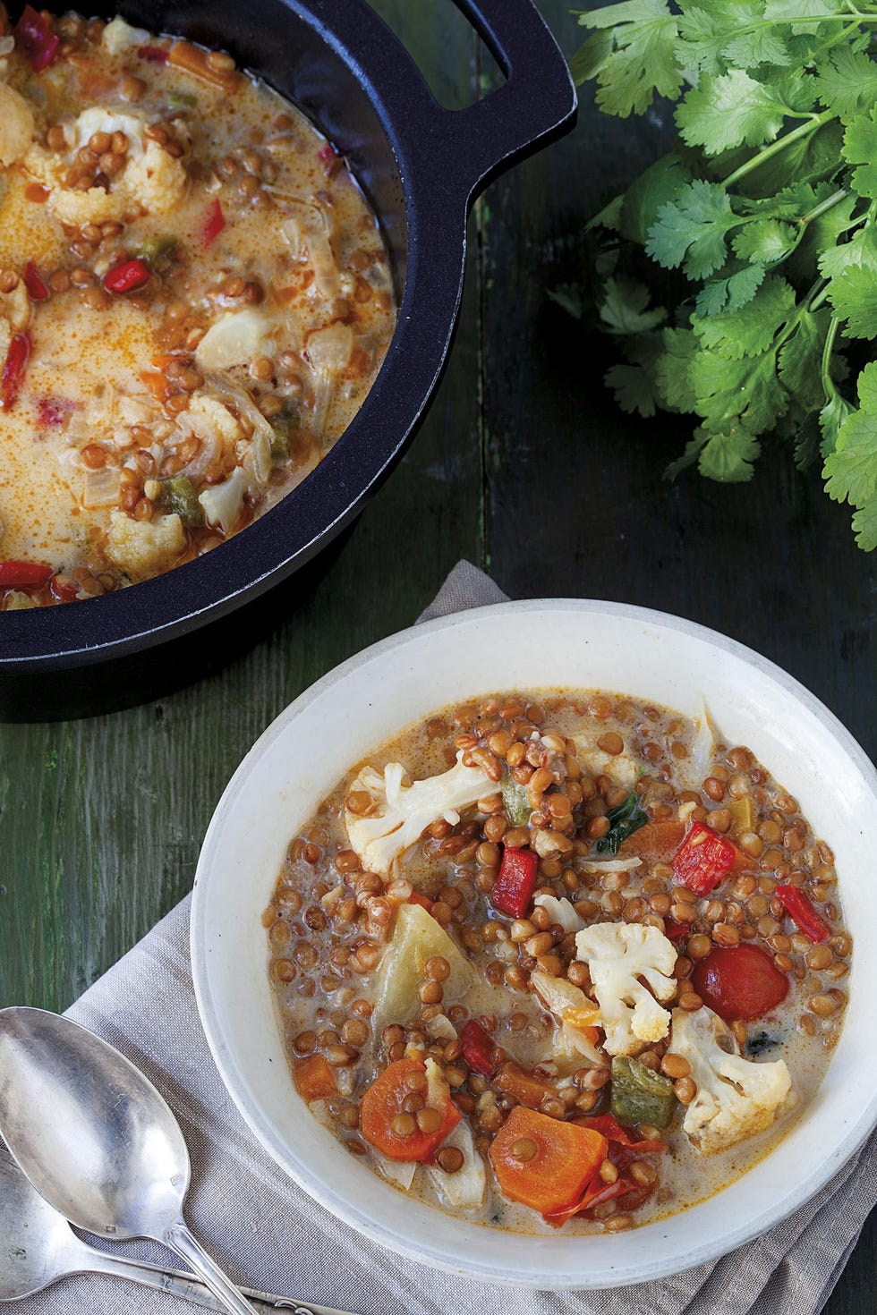 lentejas con curry y verduras