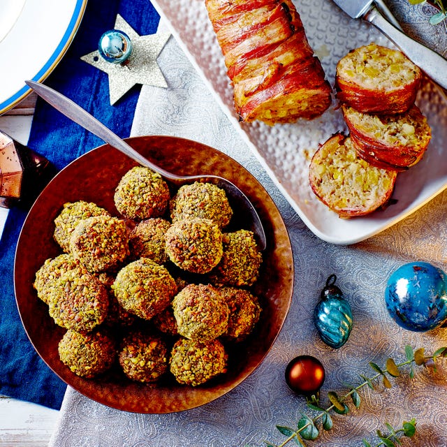 vegetarian christmas recipe lentil and nut stuffing balls