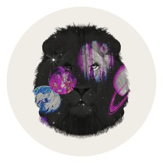 purple, violet, illustration, fur, circle, black hair, magenta, graphic design,