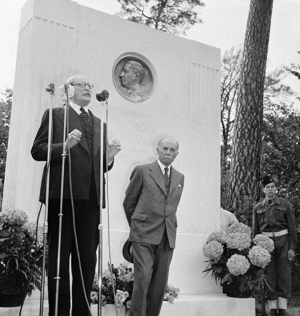 Discours de Léon Blum en hommage à Georges Mandel