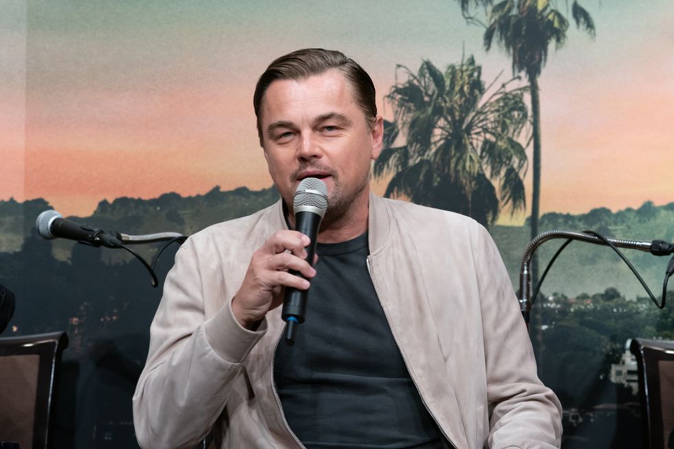 Leonardo DiCaprio attends a press conference of the film '...