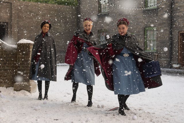 leoni elliott, helen george, megan cusack, call the midwife season 12