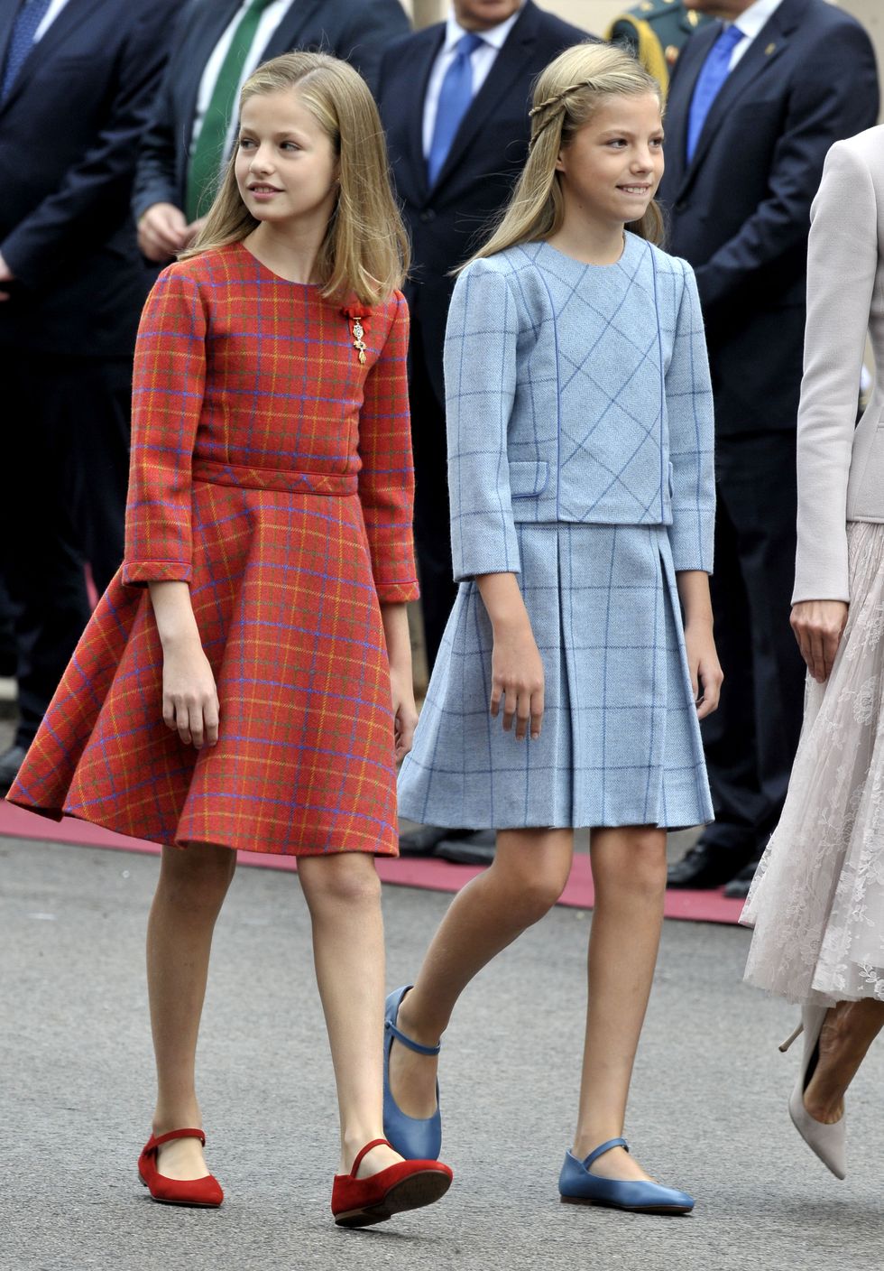 madrid, spain october 12 princess leonor l and princess sofia attend the national day military parade on october 12, 2018 in madrid, spain photo by europa presseuropa press via getty images
