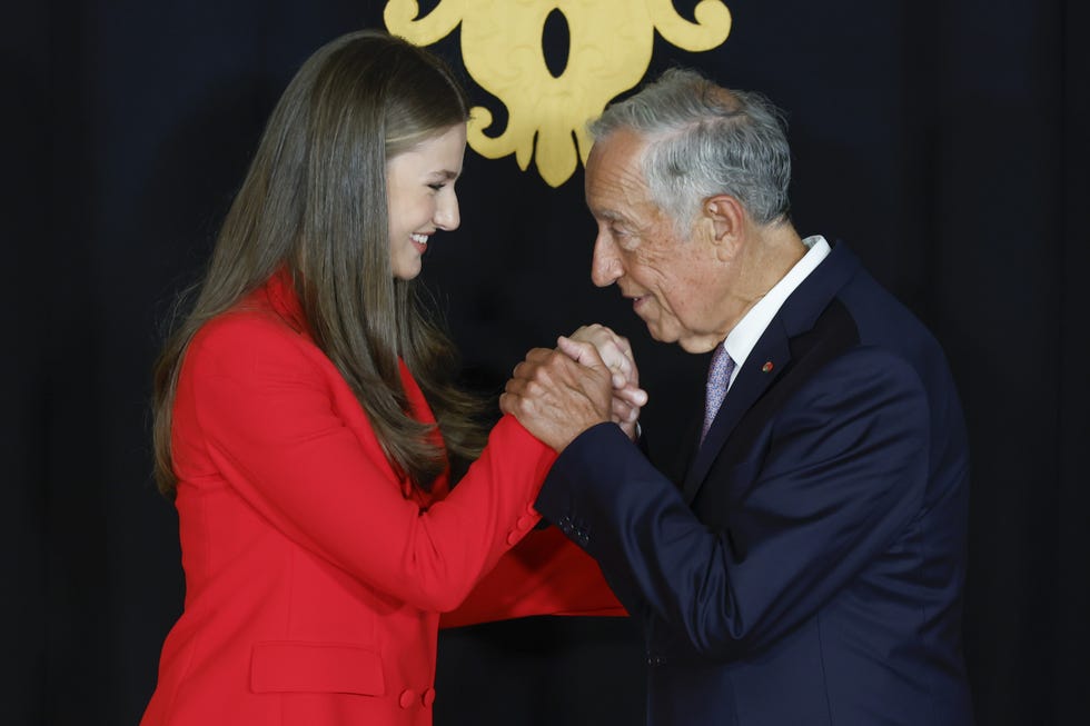 princesa leonor y el presidente de portugal