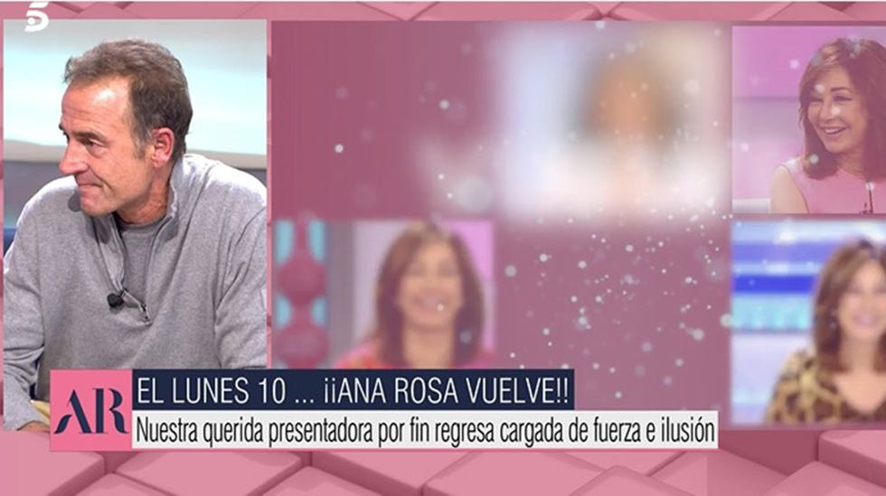 el italiano llora al comentar la vuelta de su 'jefa' a 'el programa de ana rosa'