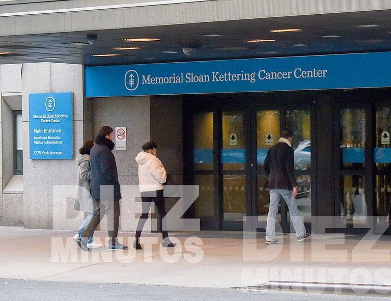 Álex Lequio, Ana Obregón  y Alessandro Lequio llegan al Memorial Sloan Kettering Cancer Center