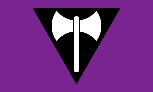 lgbtq labrys pride flag
