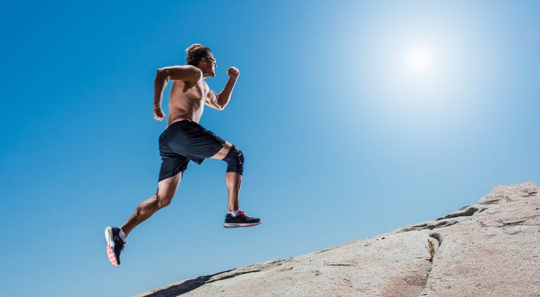 Running, Recreation, Sports, Jumping, Sky, Individual sports, Fun, Jogging, Exercise, Sports training, 