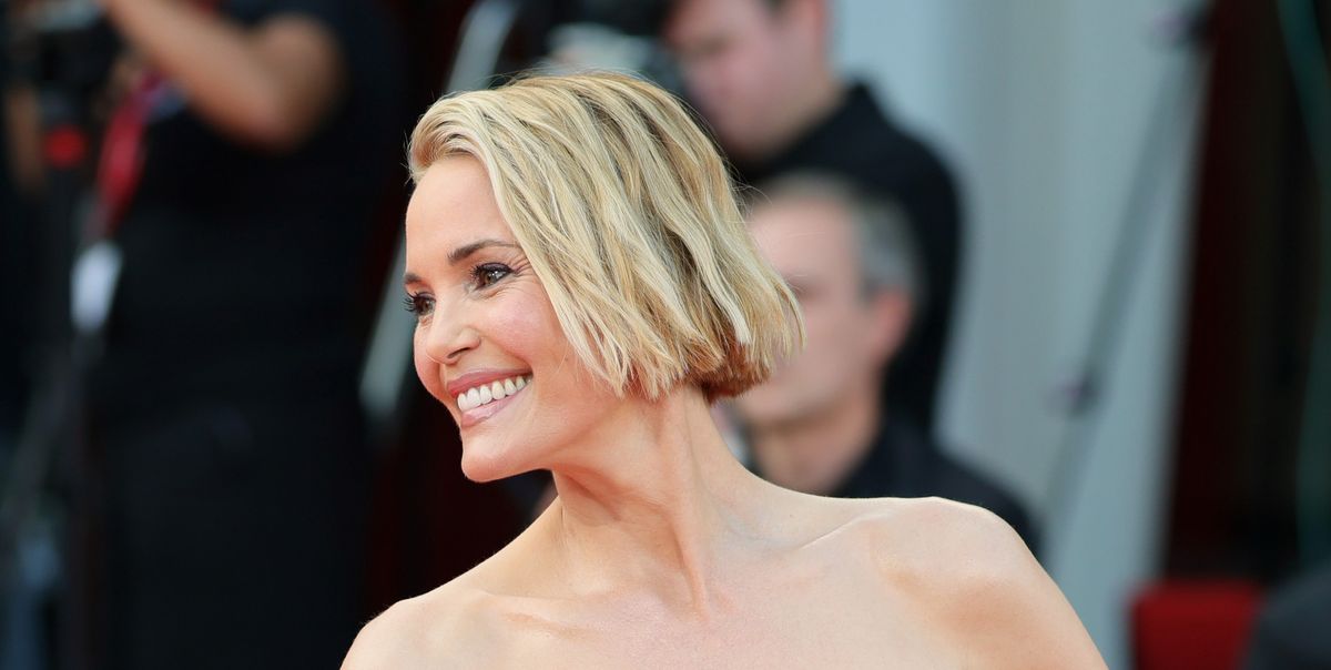 Leslie Bibb's Cascading Crystal Gown Stole The Show in Venice