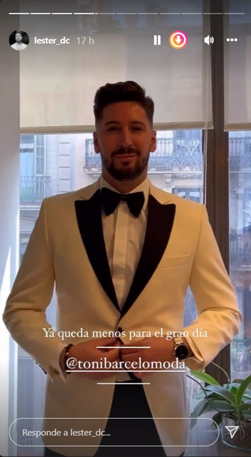 lester comienza a buscar traje de novio para su boda con patri pérez
