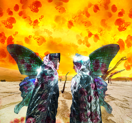 two butterfly women in the apocalypse