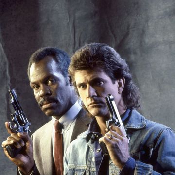 Danny Glover and Mel Gibson in publicity shot for Lethal Weapon