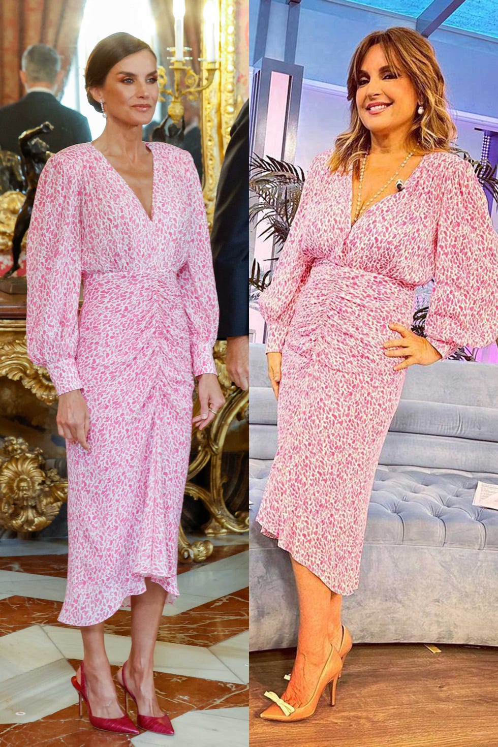 la reina letizia y beatriz cortázar 'comparten' el mismo vestido