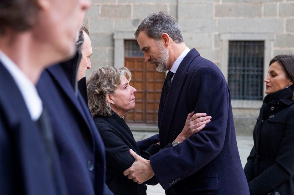 Los Reyes, en el funeral de la Infanta Pilar