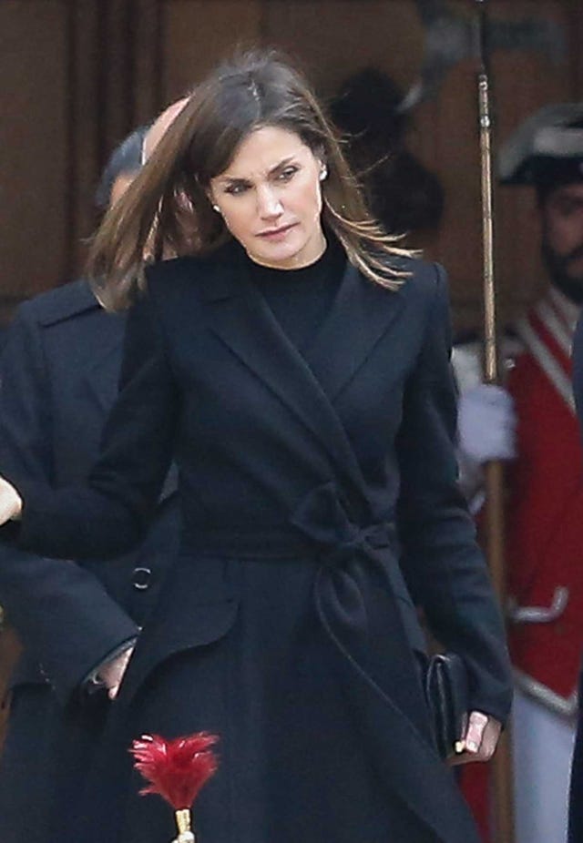 La reina Letizia con el semblante triste