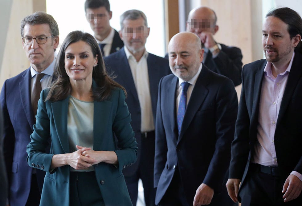 Letizia con Pablo Iglesias en A Coruña