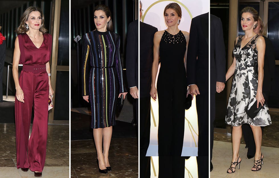 Un año más los Reyes presidieron los premios Mariano de Cavia. Doña Letizia optó por un vestido de Carolina Herrera que estrenó en noviembre de 2017.