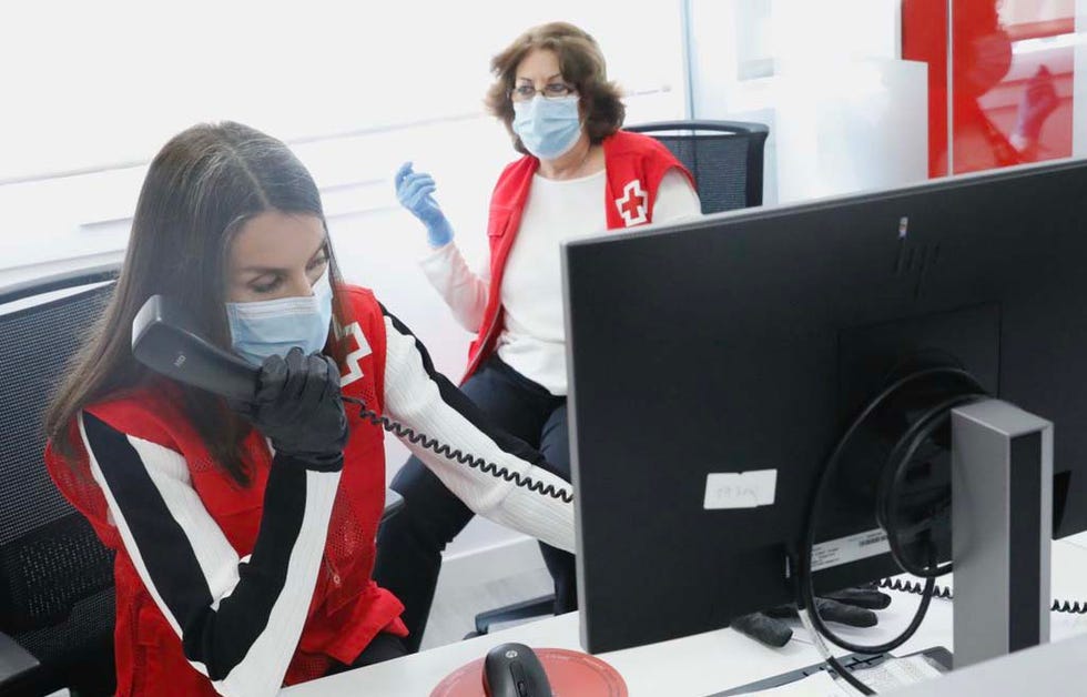 letizia, en la cruz roja