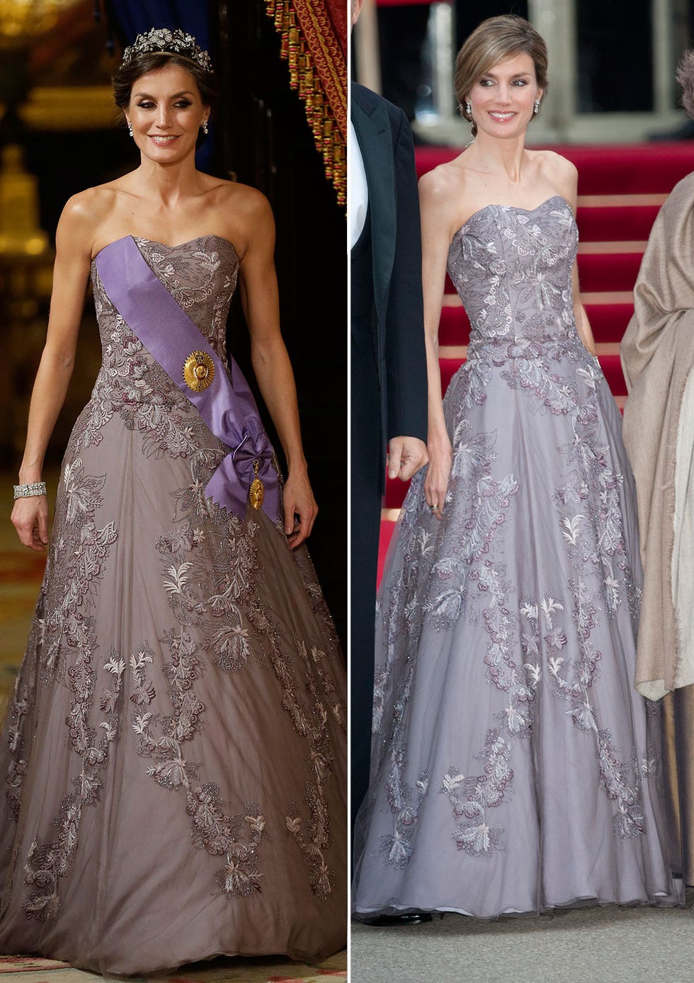 La Reina recicla un vestido de hace 8 años en la cena de gala en honor al presidente de Perú y su mujer.