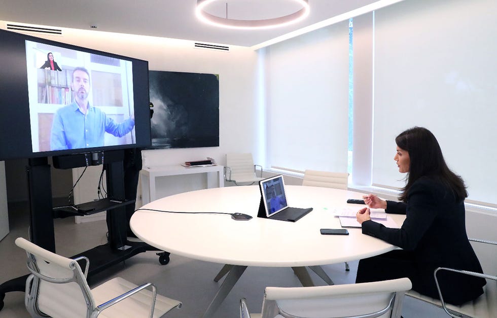 la reina letizia, videoconferencia