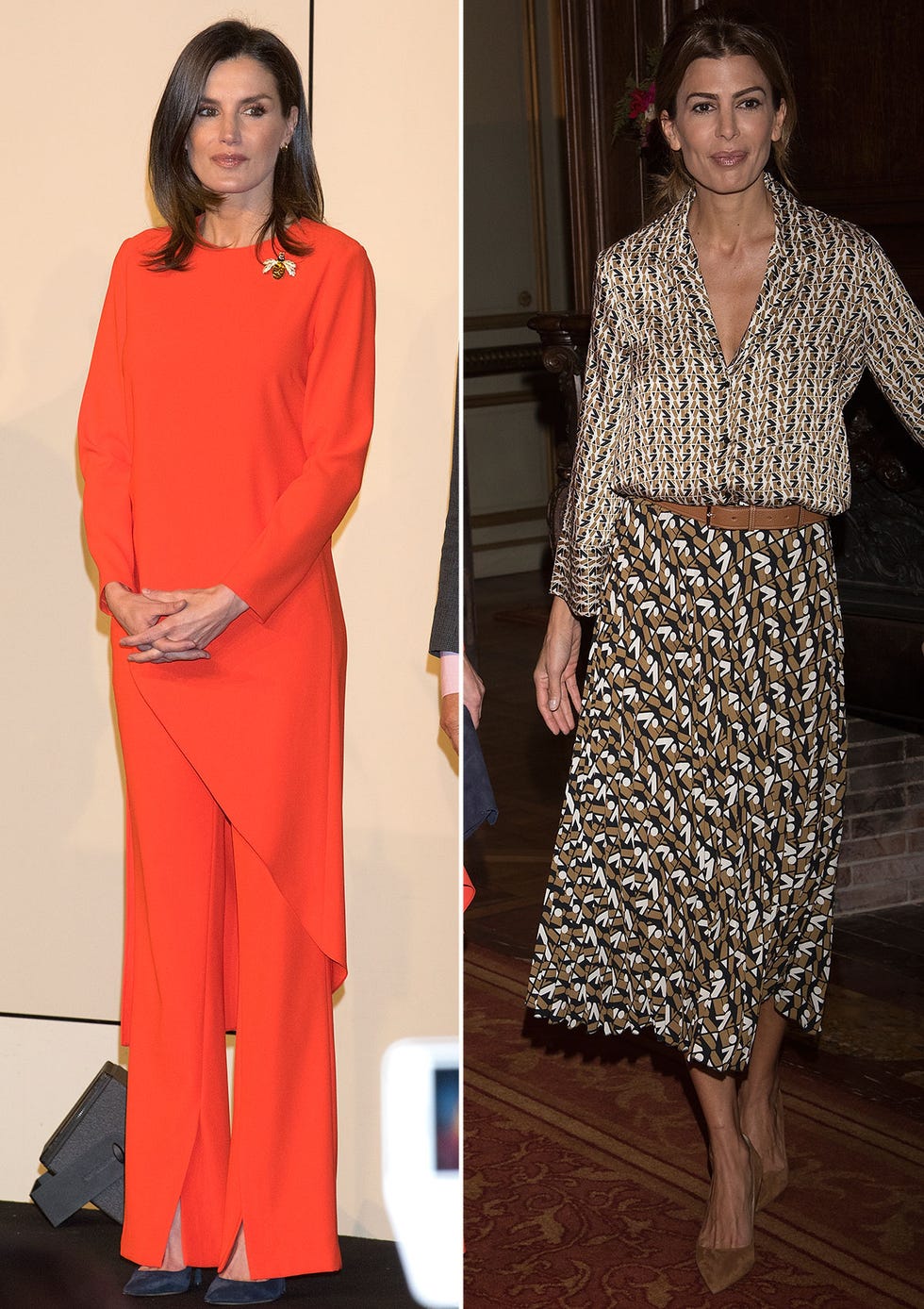 Repasamos los duelos estilísticos entre la primera dama argentina y la Reina. ¿Qué looks te han gustado más?