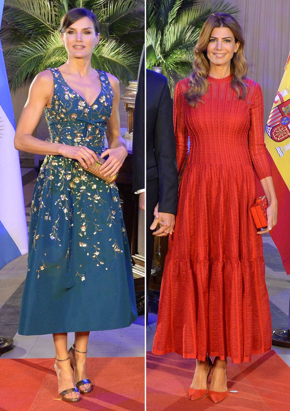 Repasamos los duelos estilísticos entre la primera dama argentina y la Reina. ¿Qué looks te han gustado más?