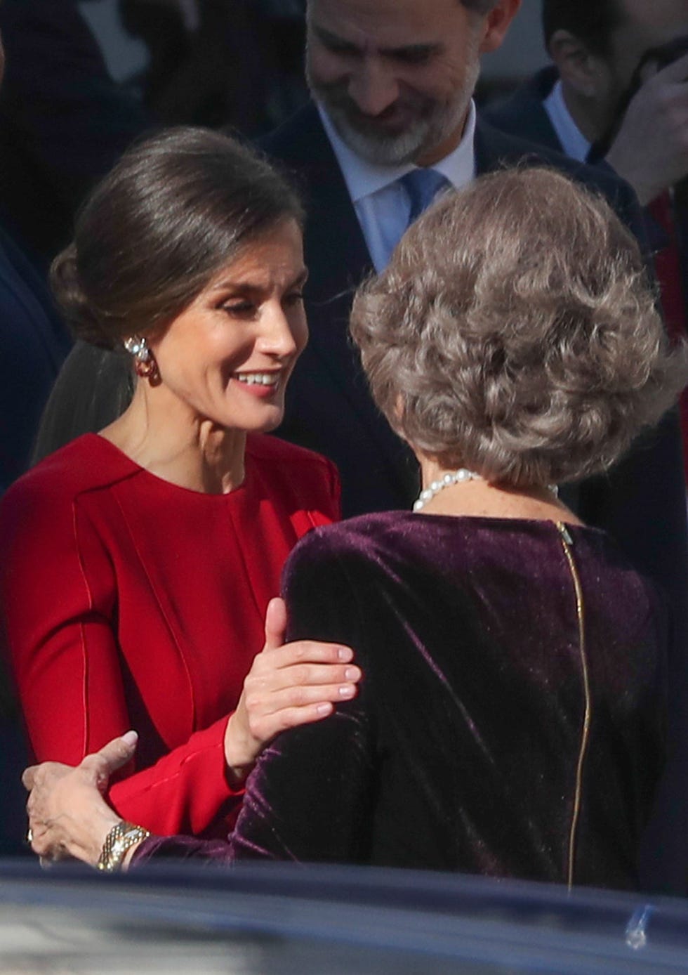 Las Reinas durante la celebración del 40 Aniversario de la Constitución Española.
