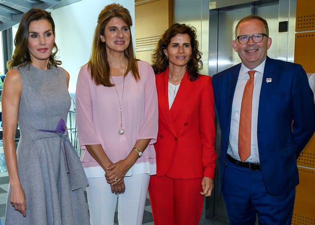 Letizia en un acto oficial en Ginebra, Suiza