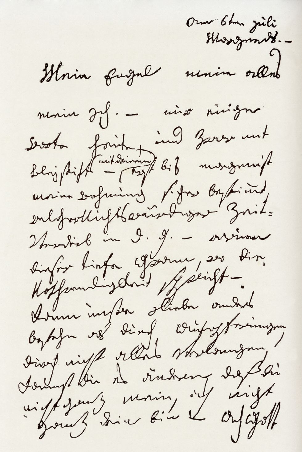 Handwritten 'Immortal Beloved' letter from Beethoven