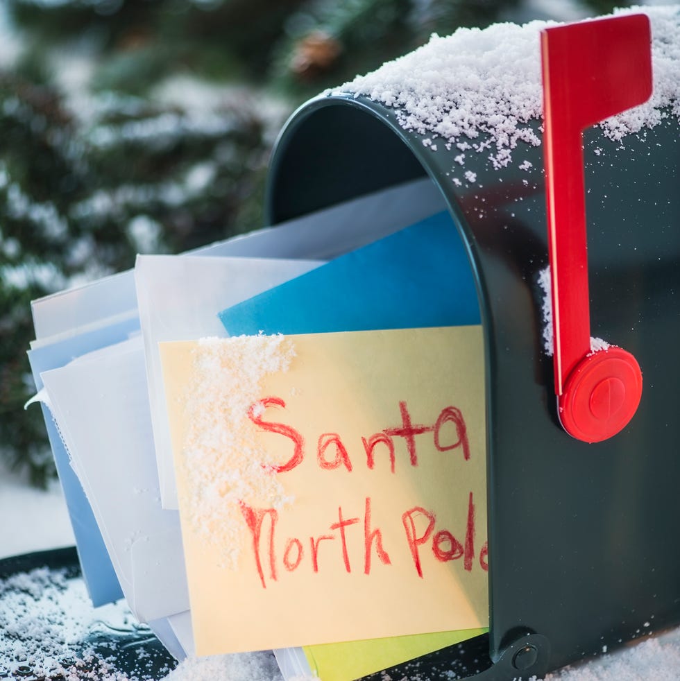 letter to santa claus in mailbox