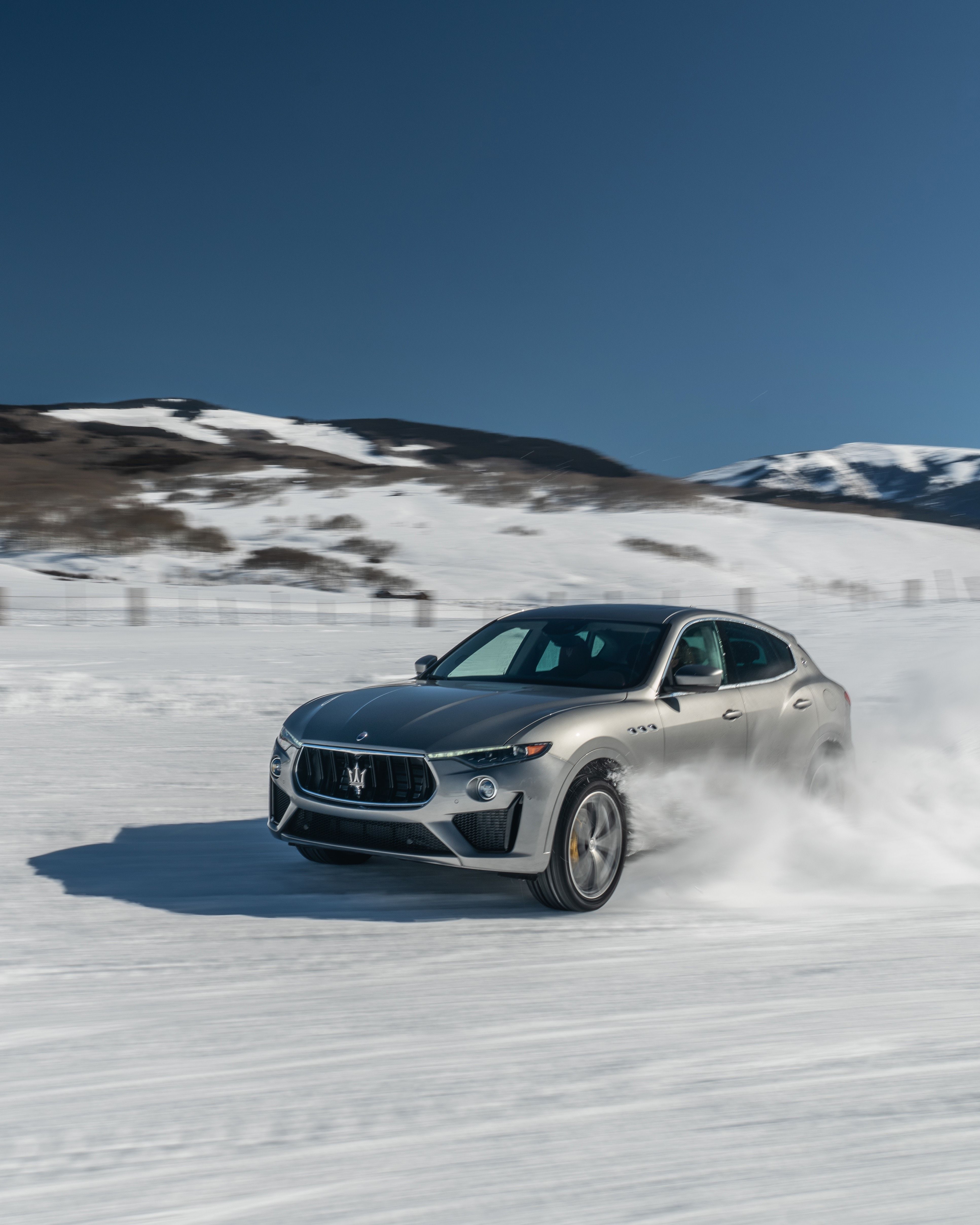 We Drive 2020 Maserati Levante GTS and Ghibli on a Frozen Racetrack