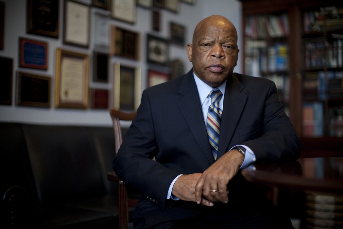 washington dc   march 17  congressman john lewis d ga is photographed in his offices in the canon house office building on march 17, 2009 in washington, dc  the former big six leader of the civil rights movement was the architect and keynote speaker at the historic march on washington in 1963  photo by jeff hutchensgetty images