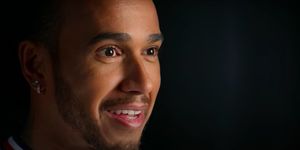 lewis hamilton smiles as he is interviewed for drive to survive season 4 on netflix